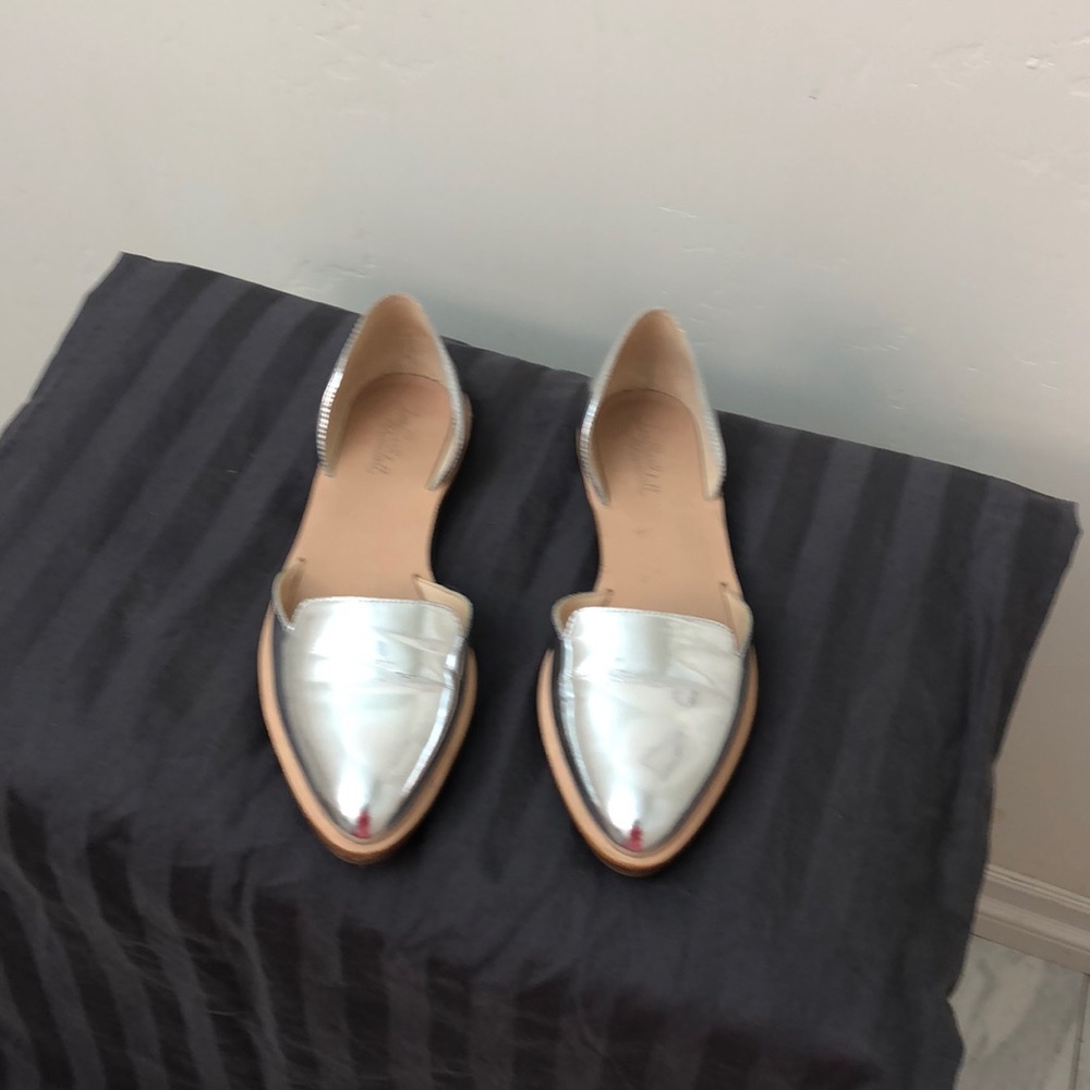 Loeffler Randall silver flats 7